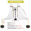 Rotatable Rebounder Basketball Return System, Heavy Duty Hanging Basketball Return Attachment with Fittings view 3