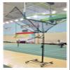 Movable Basketball Hoops Return Net with Brake Wheels, Adjustable Height Quick Dunk Trainer Rebound System for People of Different Heights, Black Iron Frame view 1