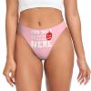 Custom Thongs for Women Customize Your Own Image Text Customized Briefs Underwear with Photo Customized Sexy Funny Underwear for Women Lover Mom Wife Anniversaries 2 Sides Design 3X-Large Pink view 1