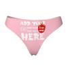 Custom Thongs for Women Customize Your Own Image Text Customized Briefs Underwear with Photo Customized Sexy Funny Underwear for Women Lover Mom Wife Anniversaries 2 Sides Design 3X-Large Pink view 2
