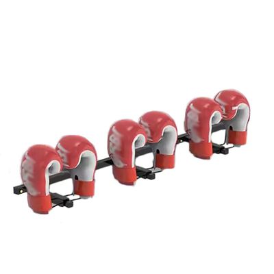 WDJBPSH Wall Mounted Display Boxing Glove Holder, Black Powder Coated Storage Rack with Metal Hook, Hold 2/3 / 4/5 Pair of Training Gloves Dryer(96cm/37.7in Long)