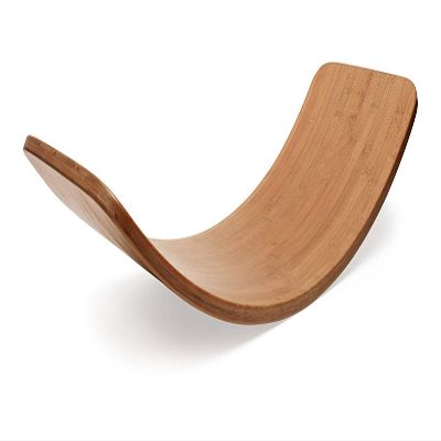 Saini_MEDICOS Curved Balance Wooden Board - Strengthen Leg Muscles, Improve Balancing | Rocking Exercise for 3+ Years (150Kg)