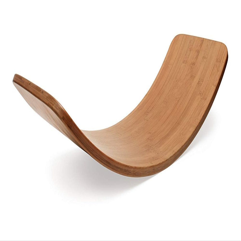 Saini_MEDICOS Curved Balance Wooden Board - Strengthen Leg Muscles, Improve Balancing | Rocking Exercise for 3+ Years (150Kg)