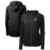 Cutter & Buck Women's Black Green Bay Packers Adapt Eco Knit Hybrid Recycled Full-Zip Jacket view 1