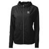 Cutter & Buck Women's Black Green Bay Packers Adapt Eco Knit Hybrid Recycled Full-Zip Jacket view 2