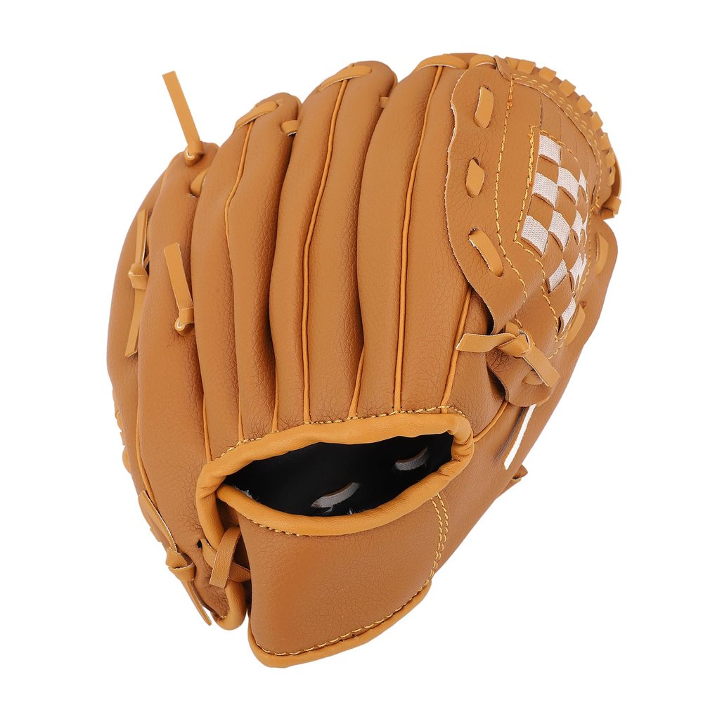 NOENNULL Baseball Glove Ergonomic PU Leather Baseball Mitts Softness Professional Baseball Fielding Glove Softball Mitts for Youth Adult (10.5 Inch)