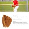 NOENNULL Baseball Glove Ergonomic PU Leather Baseball Mitts Softness Professional Baseball Fielding Glove Softball Mitts for Youth Adult (10.5 Inch) view 3