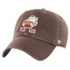 47 Men's Brown Cleveland Browns Clean Up Adjustable Hat view 1