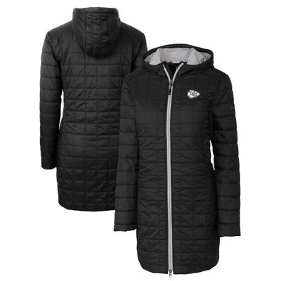 Cutter & Buck Women's Black Kansas City Chiefs Rainier PrimaLoft- Eco Insulated Full-Zip Hoodie Long Coat