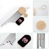 Breast Cancer Awareness Ribbon Wind Chimes Wooden Outside Windchime Memorial Wind Chimes for Garden Home Decoration view 3