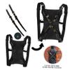 GLSTOY Case Travel Sword Carrier Swords Sword Carrying Case Cosplay Swords Backpack Belt Suitcases Bag Japanese Back Sword Back Case Bag Leather Black view 3