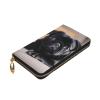 YYHWHJDE Cute Black Pug Dog Printing Leather long clutch wallet Designed for fashion girls and women stylish and personalized 7.48 x 4.13 in view 3