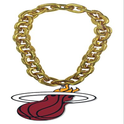 aminco Miami Heat Fan Chain, Gold