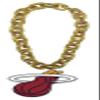 aminco Miami Heat Fan Chain, Gold