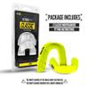 2 Pack Nxtrnd Classic Mouthguard, Custom Fit Sports Mouthpiece for Football, Boxing, MMA, Basketball, Hockey, Lacrosse, Youth & Adult (Neon Yellow) view 4