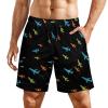 Airplane Mens Swim Trunks with Compression Liner Summer Quick Dry Beach Shorts with Pockets view 1