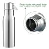 500ml Stainless steel fitness water bottle; wide mouth leak-proof sports water bottle; BPA-free; with shoulder strap; suitable for office, travel, outdoor sports (500ml/17oz) view 2