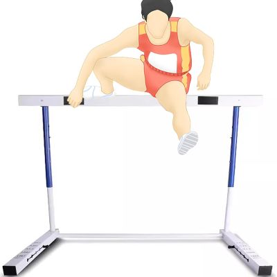 HDYZJQ Professional Hurdles Set for Speed and Agility Training, 76.2-106.7cm Hurdles Training Equipment for Track Blue, Outdoor Sports Fitness Jumping Bar