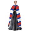 DRTGEDS Russian Flag Halloween Cloak, Hooded Cape Cosplay Costume Adult Robe Cloak For Men And Women view 3