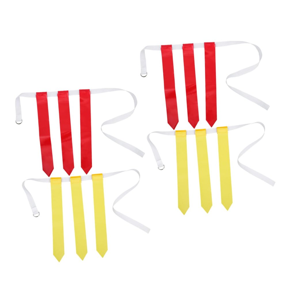 OHPHCALL 4pcs Football Flag Belt Waist Flags for Youth Adults Multi-use for Outdoor Games and Backyard Activities Includes