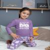 Promoted to Big Sister Shirt for Little Girls Toddler Baby Announcement Outfits (US, Age, 3 Years, Purple - Long Sleeve) view 3