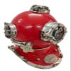 Vintage Marine Divers Helmet Solid Steel Diving Helmet 18" Mark V US Navy Vintage Red view 2
