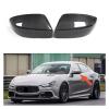Dry Carbon Fiber Mirror Cover Compatible For Maserati Ghibli Quattroporte Side Rearview Mirror Caps Replacement Styling 2017 2018 2019(2013-2015 Add On) view 2