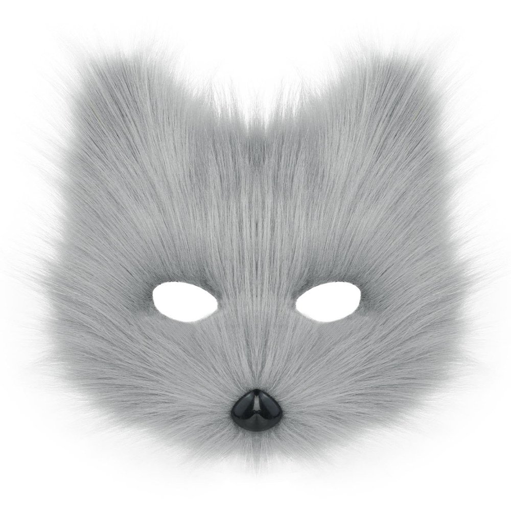 DWUMINXXG Halloween Outfit Faux Fox mask Gloves Plush Fox Tail