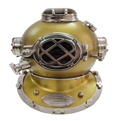 Vintage Design Diving Divers Helmet U.S Navy Mark V Full Size Decorative Brass Finish Marine Home & Office Decor