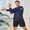 5 Pack Mens Long Sleeve Quick Dry Active Athletic T Shirt Running Gym Workout Tee Tops view 4
