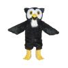 Black Owl With Smooth Fur Mascot Costume Adult Size for Men & Women with Built-in Fan Inside the Head view 1