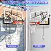 Defulion 54.5" Wall Mounted Basketball Hoop Shatterproof PC Backboard Basketball Goal with Adjustable Height for Garage, Indoor & Outdoor Use view 3