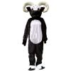 Black Goat With Hale Horns Mascot Costume Adult Size for Men & Women with Built-in Fan Inside the Head view 1