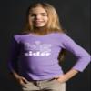Big Sister Shirt Big Sister Announcement Toddler Shirts Girl Promoted Outfit Baby Girls Heart tee (US, Age, 6 Years, Purple - Long Sleeve) view 4