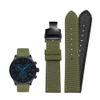 18mm 19mm 20mm 21mm 22mm 23mm 24mm Nylon Canvas Watch Band Universal Bracelet for Men Women Sport fit for Tissot fit for Timex fit for Seiko watch(Green-black buckle,24mm) view 1