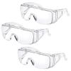 Jorzer Safety Glasses Clear Protective Eyewear Anti-Fog Dust Goggles for Workplace 3PCS,Sports