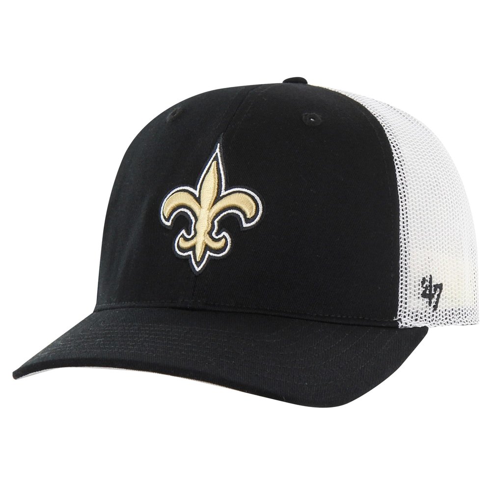 47 Men's Black/White New Orleans Saints Team Unstructured Trucker Adjustable Hat