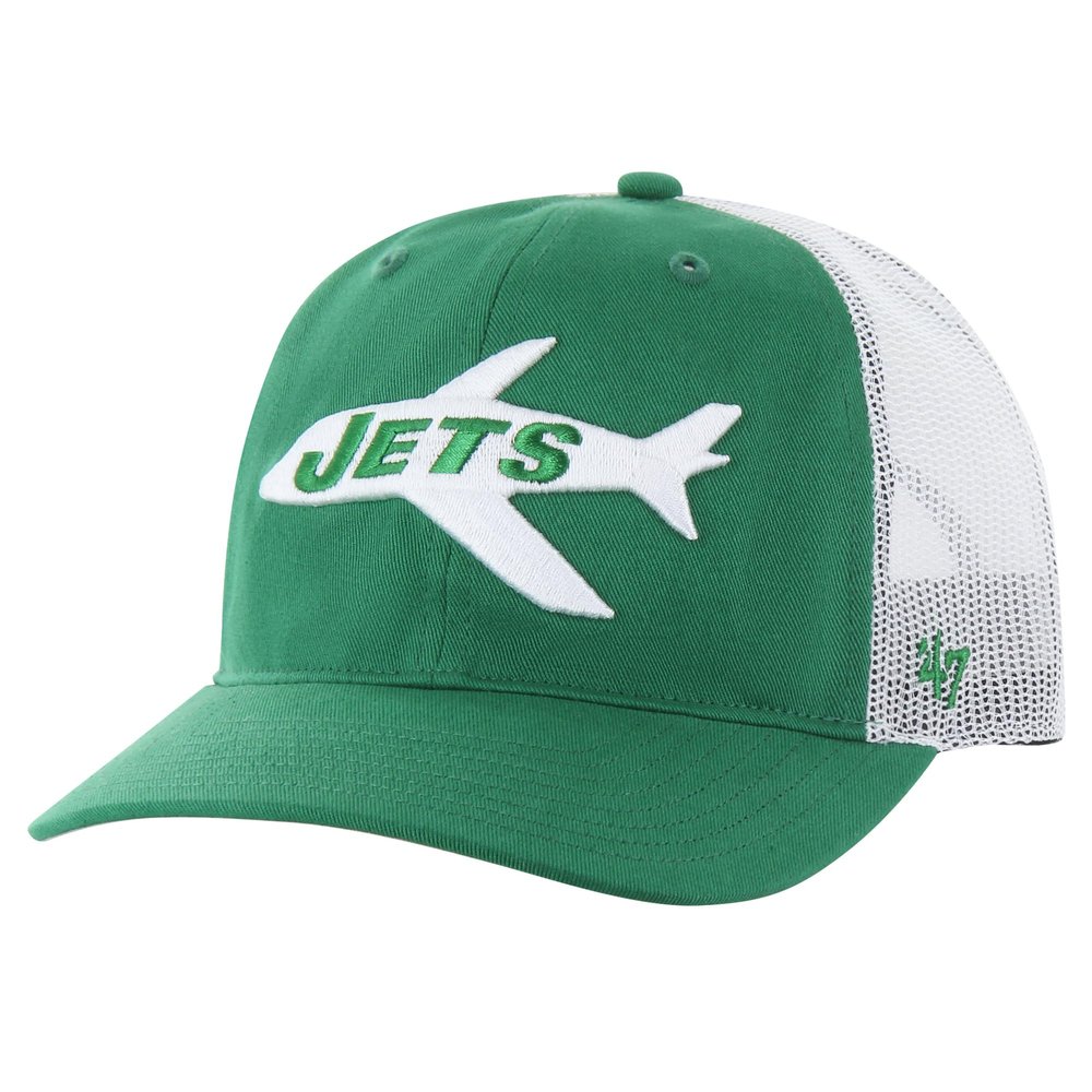 47 Men's Kelly Green/White New York Jets Team Unstructured Trucker Adjustable Hat