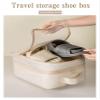 Travel Storage Shoe Box, Three-layer Shoe Bag, Handheld Portable Storage BagPack Travel Shoe Bags, Portable Large Shoe Bags(Peach,1 pack) view 3