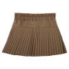 Sywiyi Kids Girls Pleated Skirts High Waist Bowknot Short Skirt School Uniform Summer Mini Skirt Coffee 2-3 Years view 2