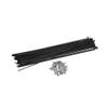INFINAUTO 40 Pcs Bicycle Steel Spokes 13G Bike Spoke 260mm Length with Nipples for Most Bicycle Stylish Design view 1
