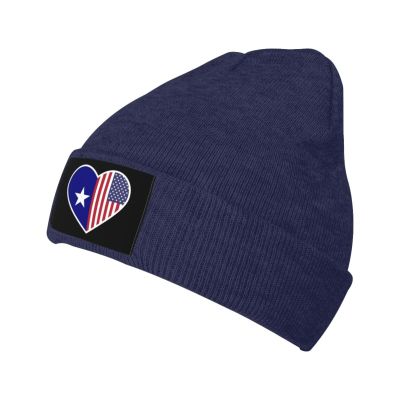 I Love America and Bonnie Blue Flag Beanie Hat for Men Women Winter Warm Knit Hats Ski Hat Skull Cap