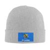 MULIHU Flag of Oklahoma Texture Effect Beanie Hat for Men Women Winter Warm Knit Hats Ski Hat Skull Cap Gray view 2