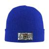 Silk Style Flag of West Virginia Beanie Hat for Men Women Winter Warm Knit Hats Ski Hat Skull Cap Blue view 2