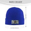 Silk Style Flag of West Virginia Beanie Hat for Men Women Winter Warm Knit Hats Ski Hat Skull Cap Blue view 3