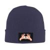MULIHU Holding A Heart Flag of California Beanie Hat for Men Women Winter Warm Knit Hats Ski Hat Skull Cap Navy Blue view 2