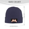 MULIHU Holding A Heart Flag of California Beanie Hat for Men Women Winter Warm Knit Hats Ski Hat Skull Cap Navy Blue view 3