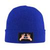 MULIHU Holding A Heart Flag of Vermont Beanie Hat for Men Women Winter Warm Knit Hats Ski Hat Skull Cap Blue view 2