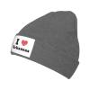 I Love Arkansas Beanie Hat for Men Women Winter Warm Knit Hats Ski Hat Skull Cap Deep Heather view 1