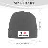 I Love Arkansas Beanie Hat for Men Women Winter Warm Knit Hats Ski Hat Skull Cap Deep Heather view 3